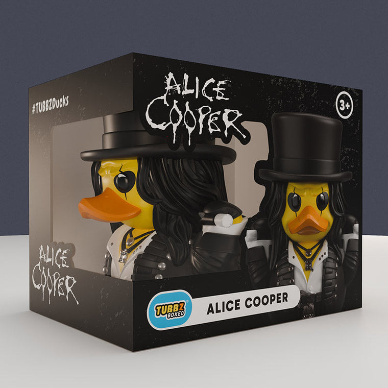 Alice Cooper TUBBZ Boxed Edition collectible duck, in its packaging