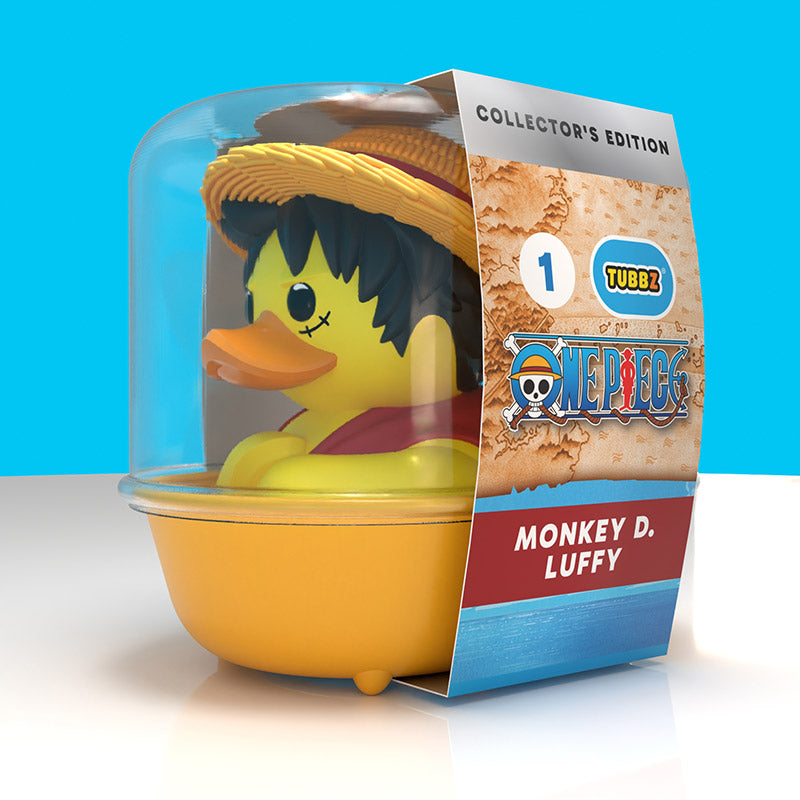 One Piece Monkey D. Luffy Collector's Edition TUBBZ, in its clear-dome bathtub packaging