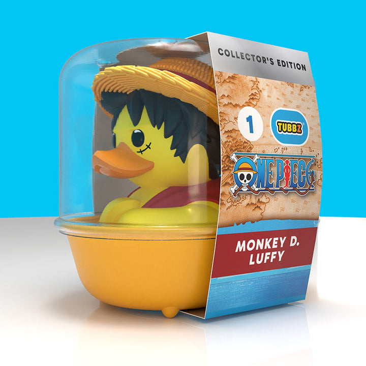One Piece Monkey D. Luffy Collector's Edition TUBBZ, in its clear-dome bathtub packaging