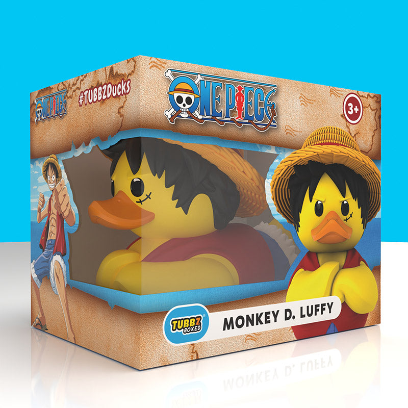 One Piece Monkey D. Luffy Boxed Edition TUBBZ, in its windowed retail display box
