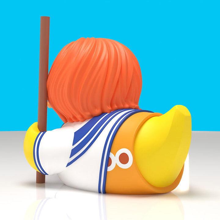 One Piece Nami Collector's Edition TUBBZ, rear view showing orange hair and striped top