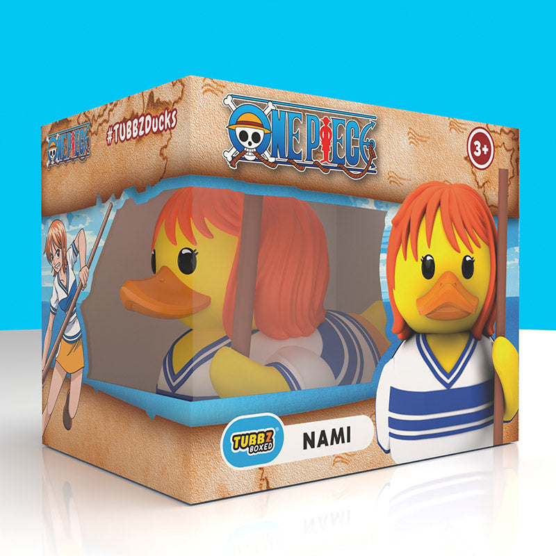 One Piece Nami Boxed Edition TUBBZ, in its windowed retail display box