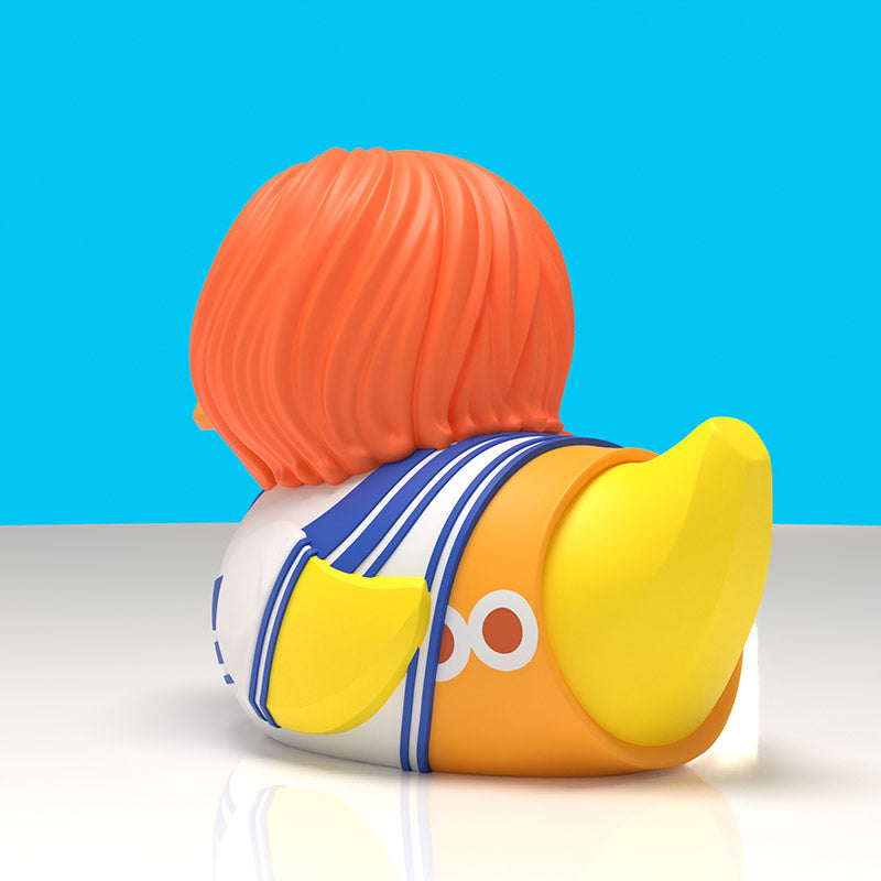 One Piece Nami Mini TUBBZ, rear view showing orange hair and striped top