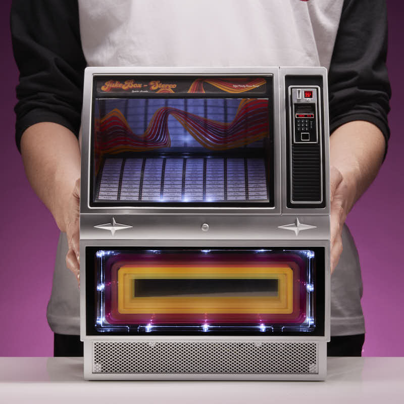 Quarter Arcades Retro Bluetooth Mini Jukebox Speaker - Stereo 70’S Edition