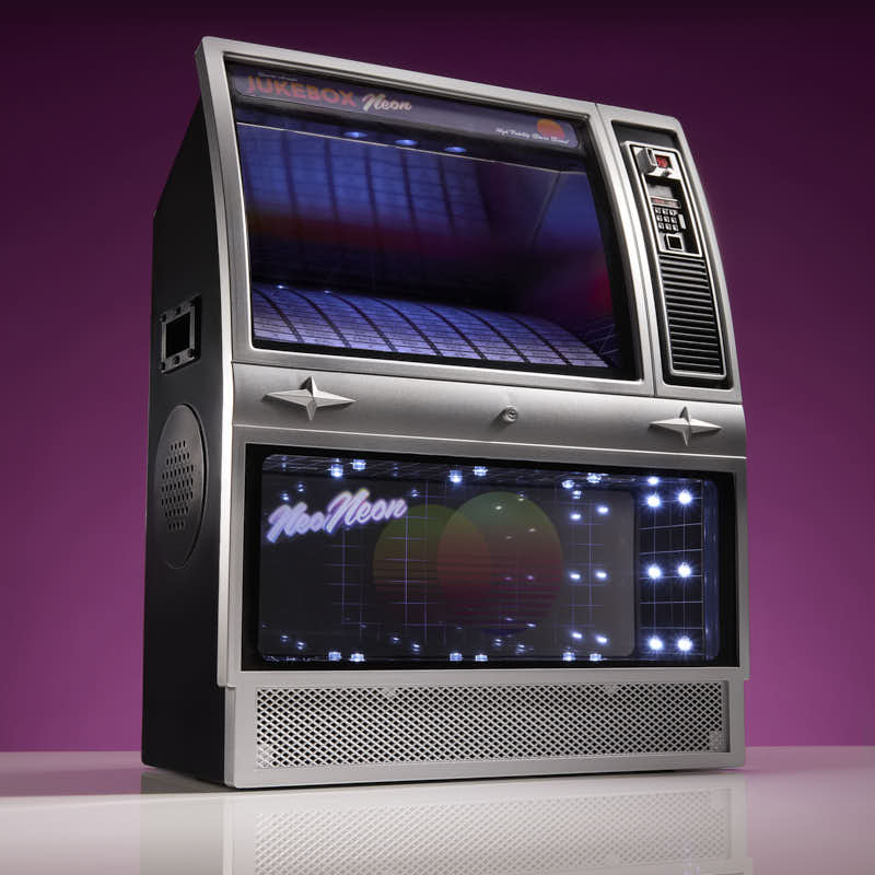 Quarter Arcades Retro Bluetooth Mini Jukebox Speaker - Neon 80’S Edition