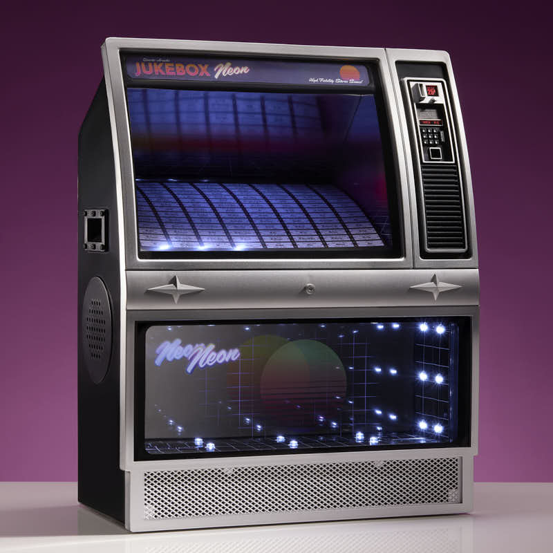 Quarter Arcades Retro Bluetooth Mini Jukebox Speaker - Neon 80’S Edition