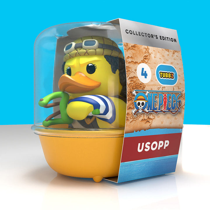 One Piece Usopp Collector's Edition TUBBZ, in its clear-dome bathtub packaging
