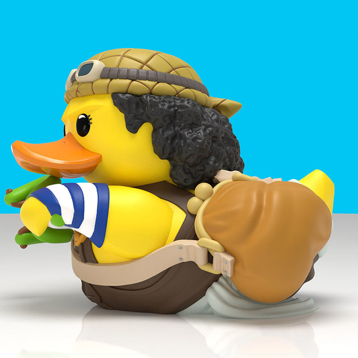 One Piece Usopp Collector's Edition TUBBZ, side profile with long nose and brown satchel