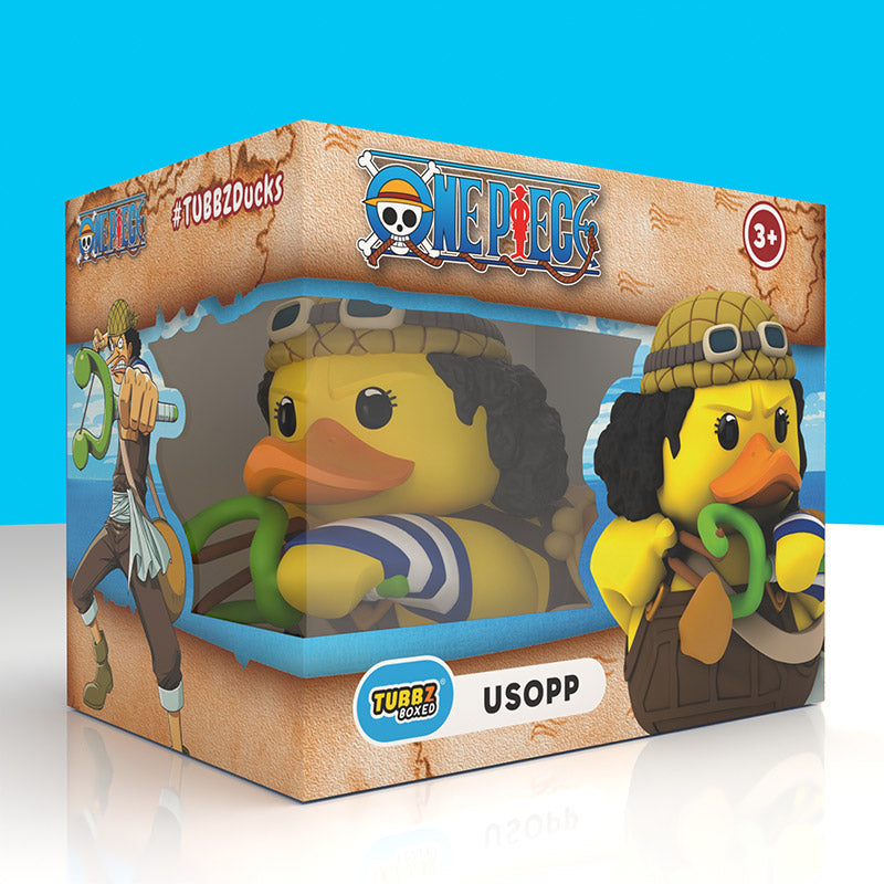 One Piece Usopp Boxed Edition TUBBZ, in its windowed retail display box