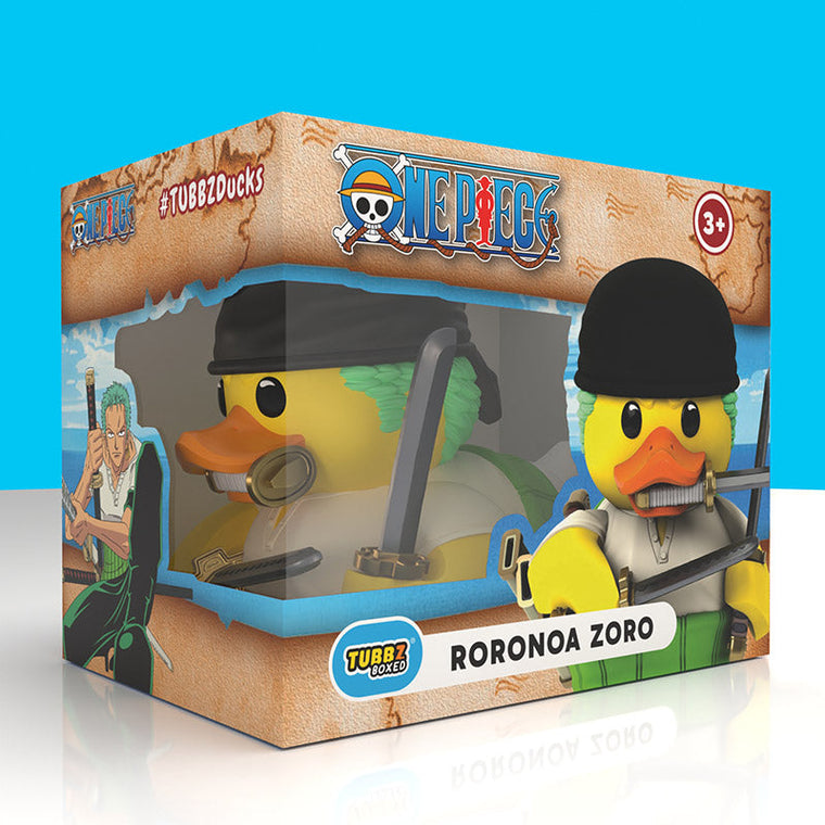 One Piece Roronoa Zoro Boxed Edition TUBBZ, in its windowed retail display box