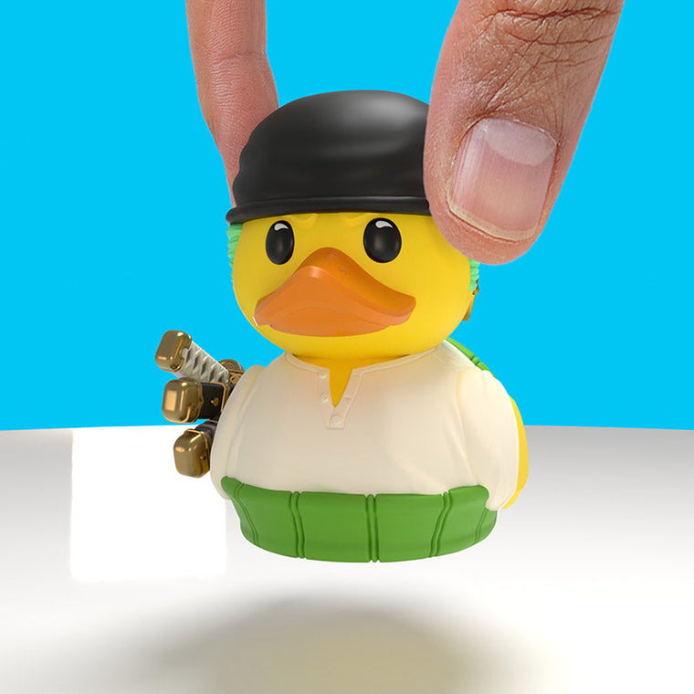 One Piece Roronoa Zoro Mini TUBBZ, held between finger and thumb to show its small size