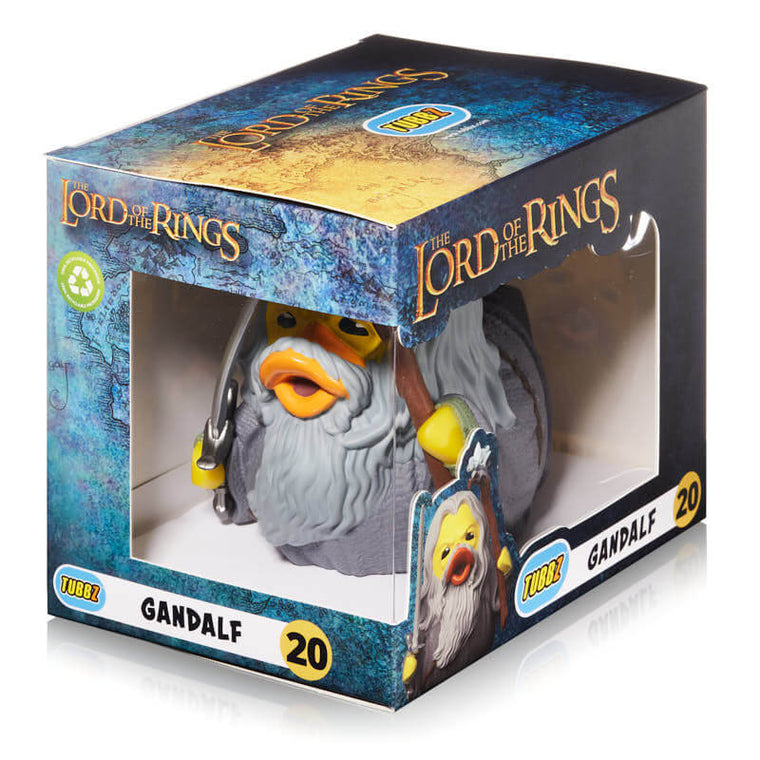 Lord of the Rings Gandalf (You Shall Not Pass) TUBBZ Boxed Edition collectible duck, front view